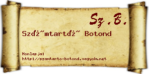 Számtartó Botond névjegykártya