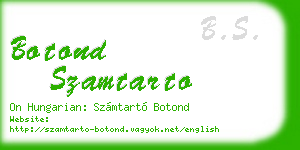 botond szamtarto business card